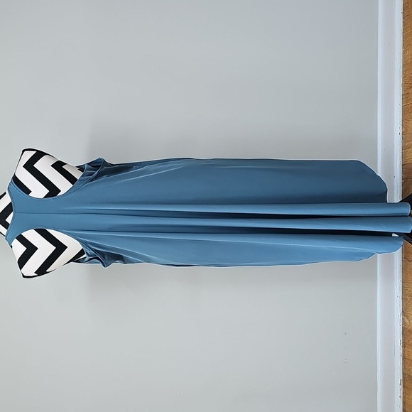 Halara Breezeful Dress Stone Blue Pockets High Low Size Large 12/14 New W Tag - Picture 4 of 10